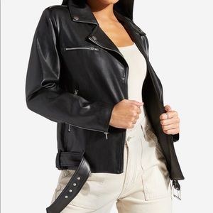 Oversized moto jacket